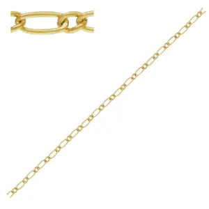 🆕 Figaro Chain in 14ct Yellow Gold Filled (3.75mm x 1.5mm   2.0mm x 1.5mm)  - PER CENTIMETRE
