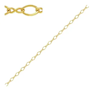 🆕 Figure 8 Chain in 14ct Yellow Gold Filled (3.0mm x 2.1mm)  - PER CENTIMETRE