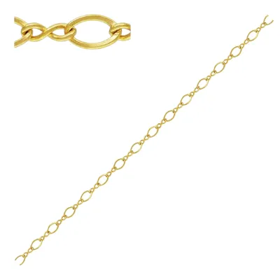 🆕 Figure 8 Chain in 14ct Yellow Gold Filled (3.0mm x 2.1mm)  - PER CENTIMETRE