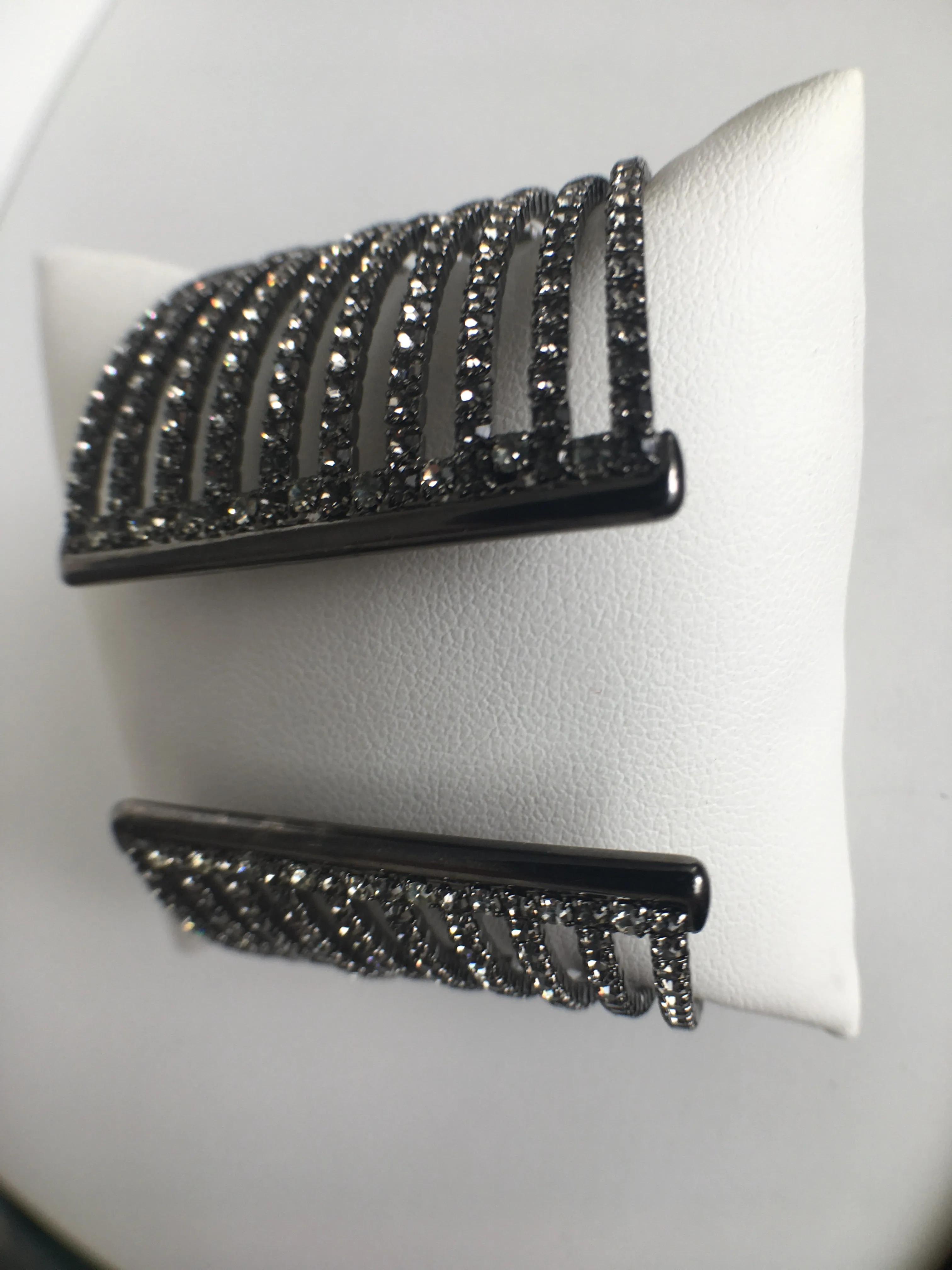 10 Row CZ Gap Bracelet, Black Rhodium