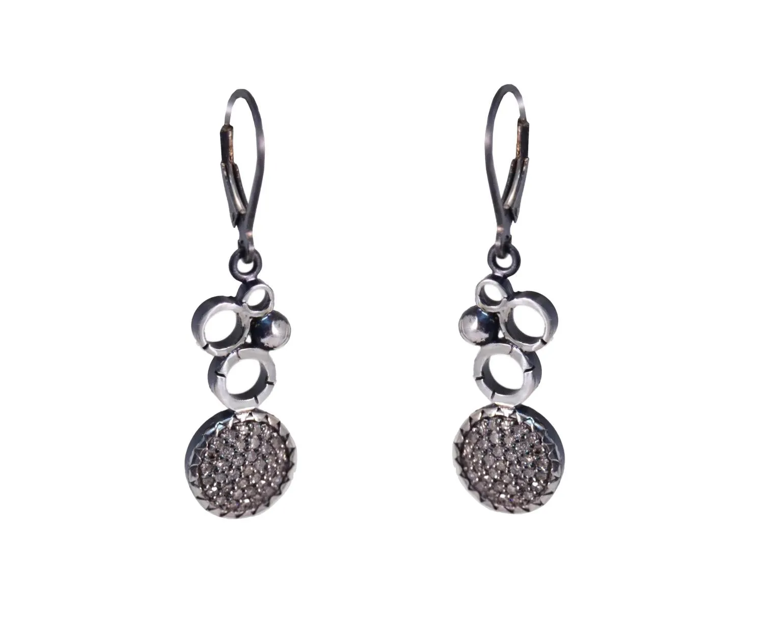 10mm Pave Drop Earrings