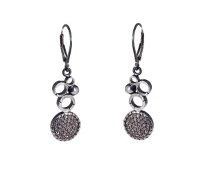 10mm Pave Drop Earrings