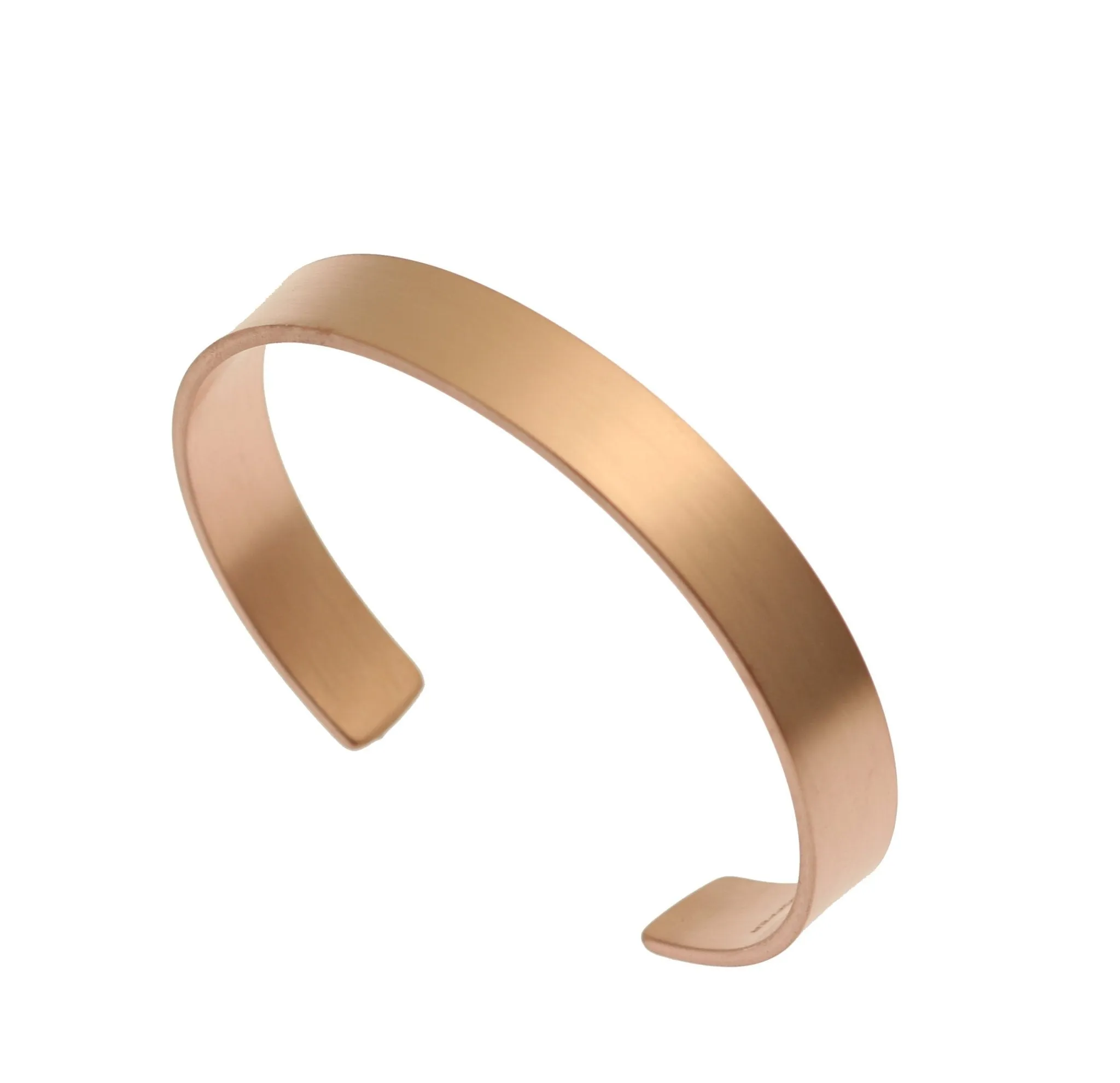 10mm Wide Brushed Copper Cuff Bracelet
