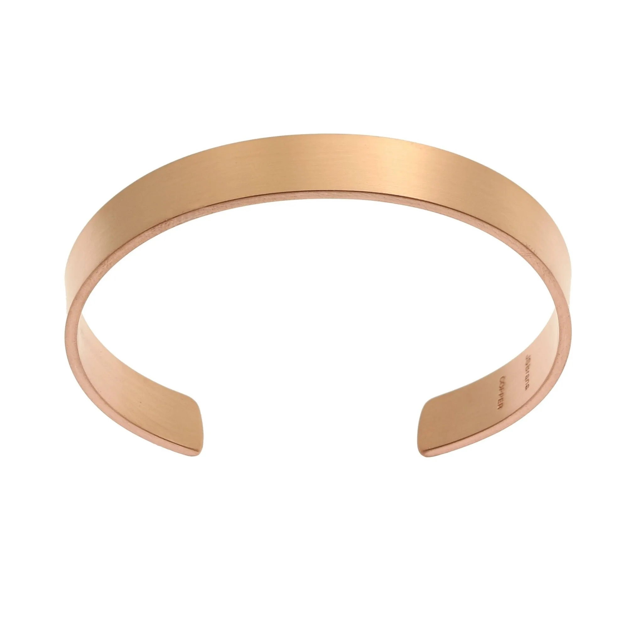 10mm Wide Brushed Copper Cuff Bracelet
