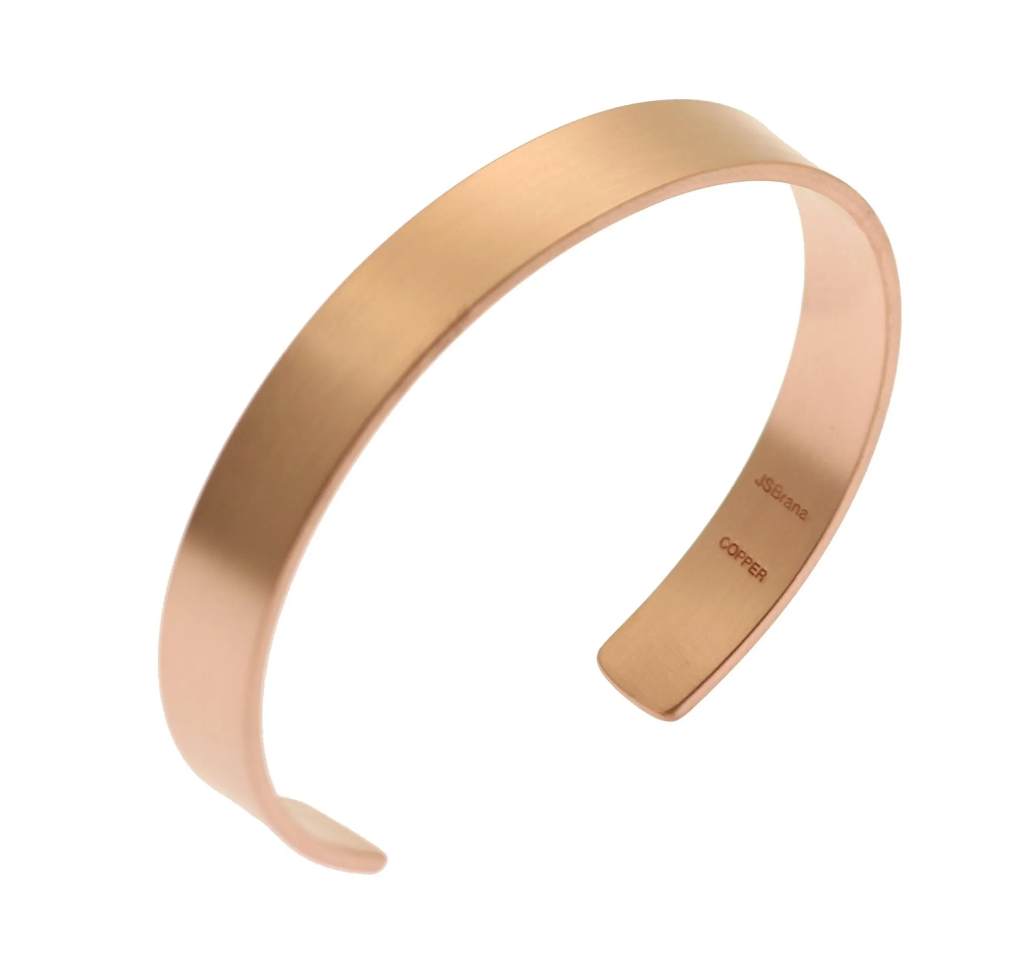 10mm Wide Brushed Copper Cuff Bracelet