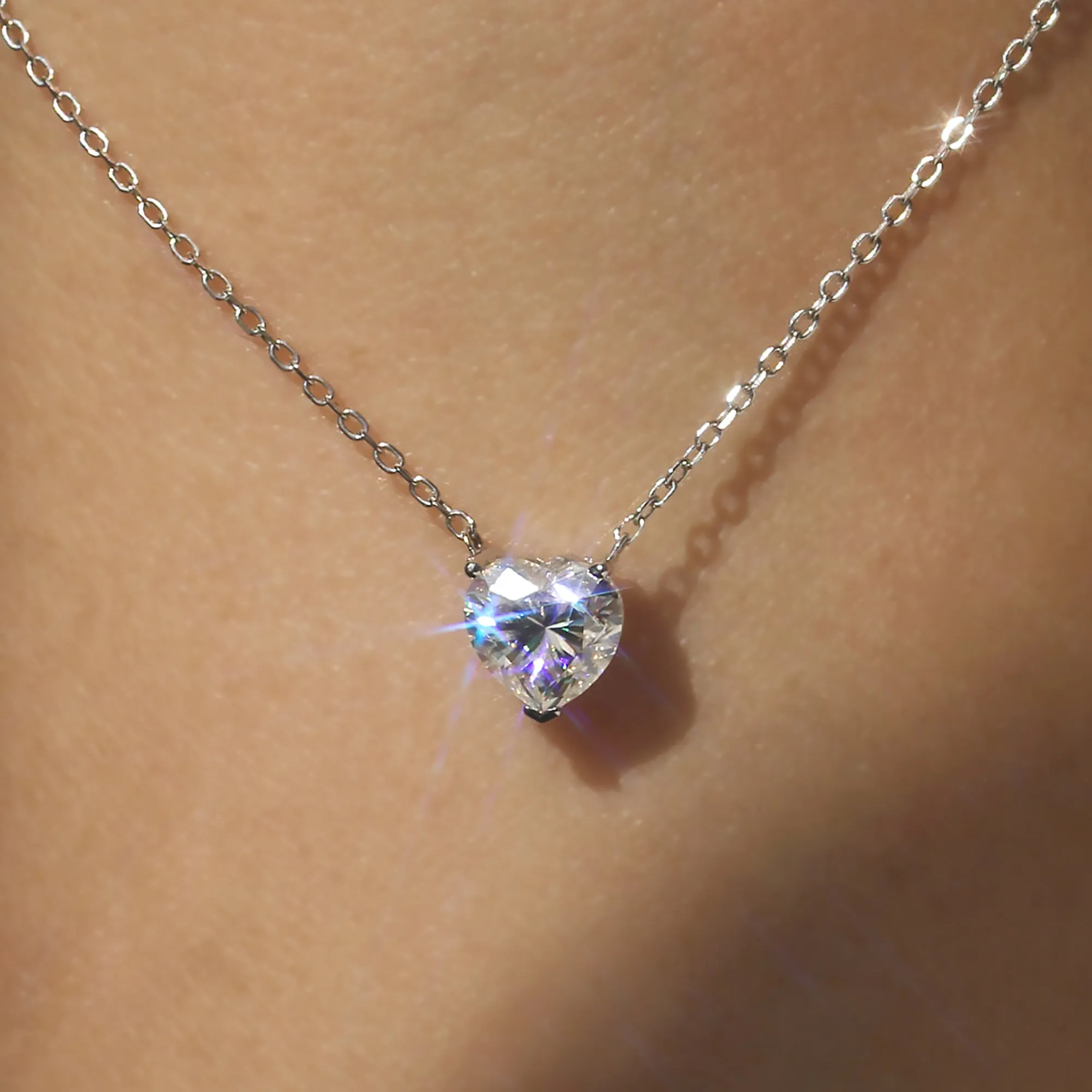 1.2 CT Heart Solitaire Necklace