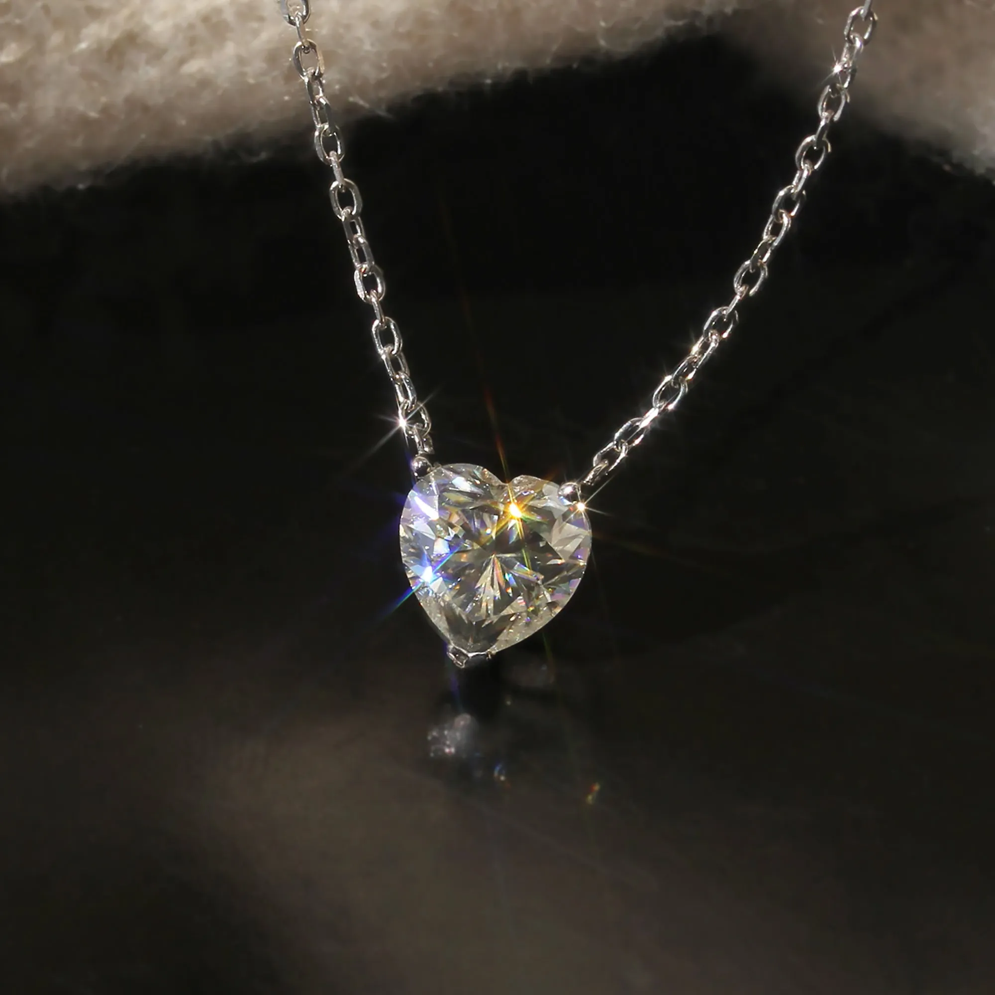 1.2 CT Heart Solitaire Necklace