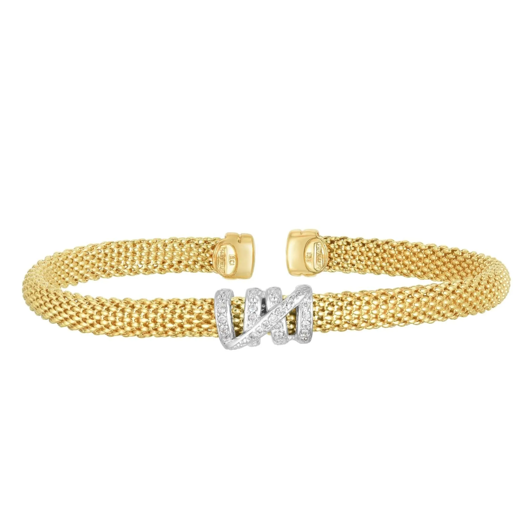 14K Gold & Diamond Prosecco Tally Bracelet