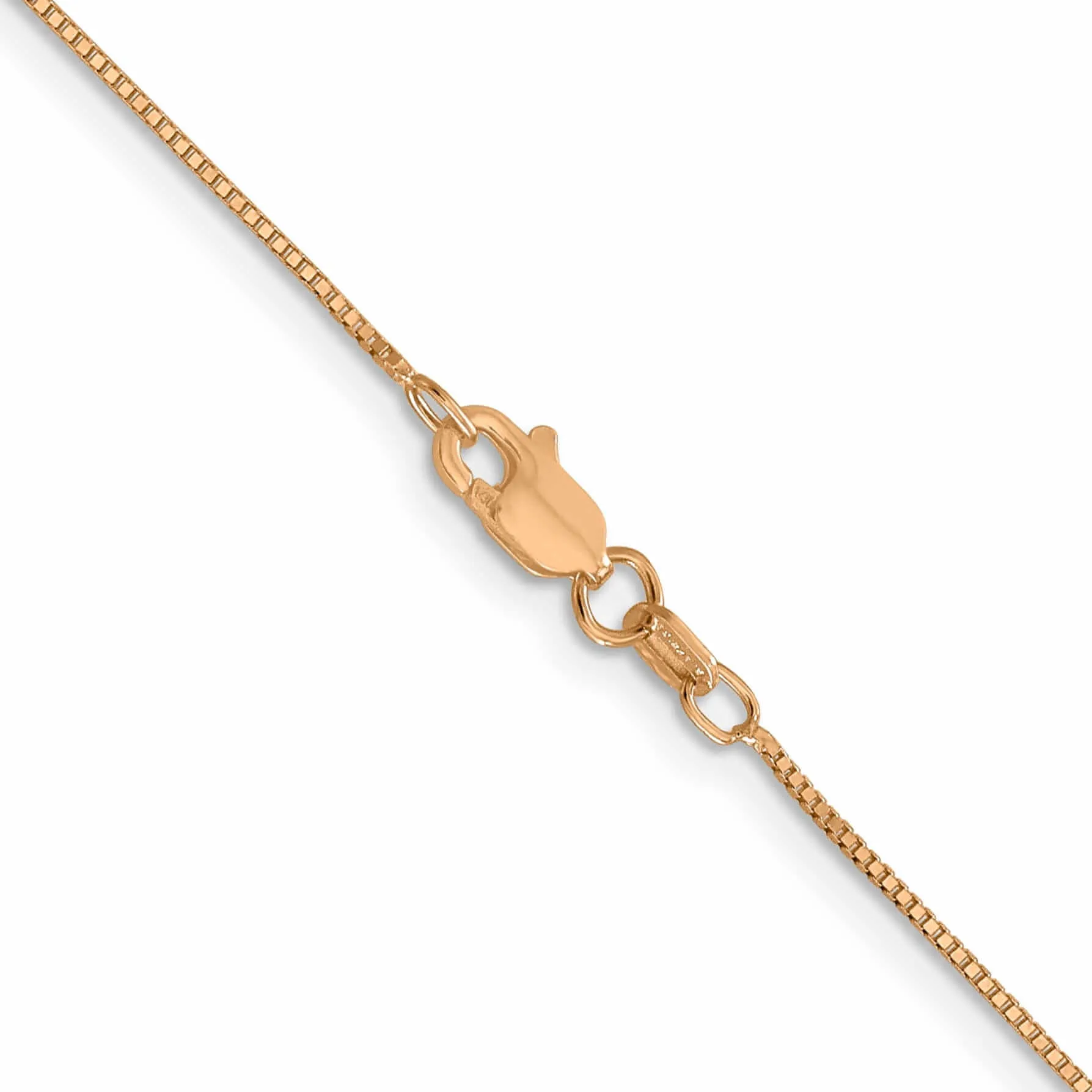 14K Rose Gold .7 mm Box Chain