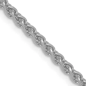 14k White Gold 1.8mm Solid D.C Spiga Chain