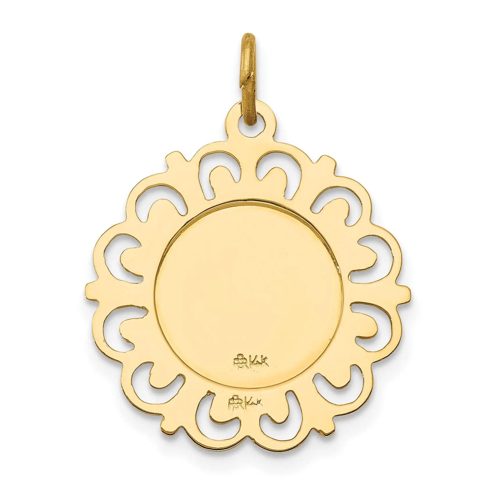 14k Yellow Gold Saint Anthony Medal Pendant