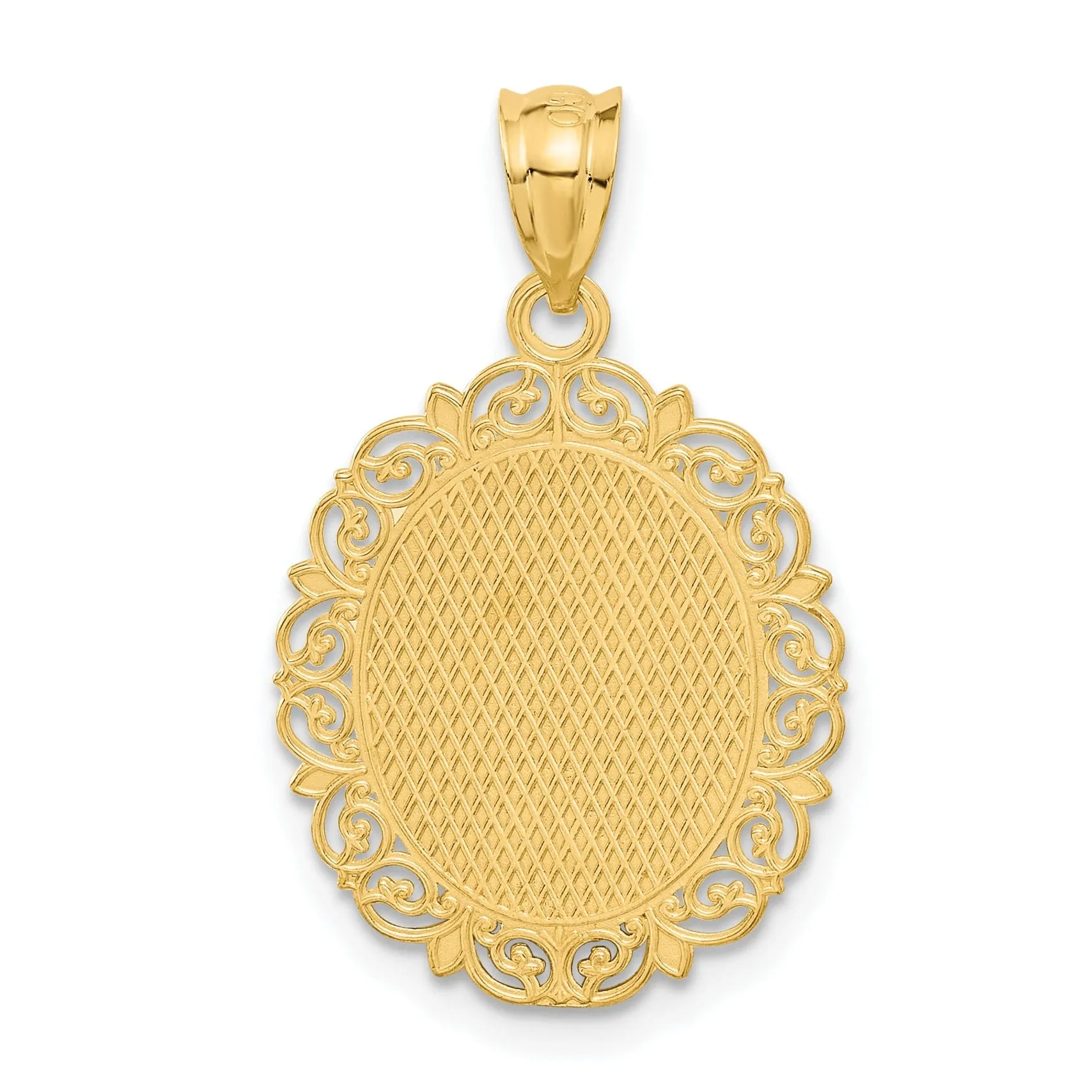 14k Yellow Gold Solid Leo Zodiac Pendant