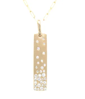 14K Yellow Natural Diamond 18 inch Necklace