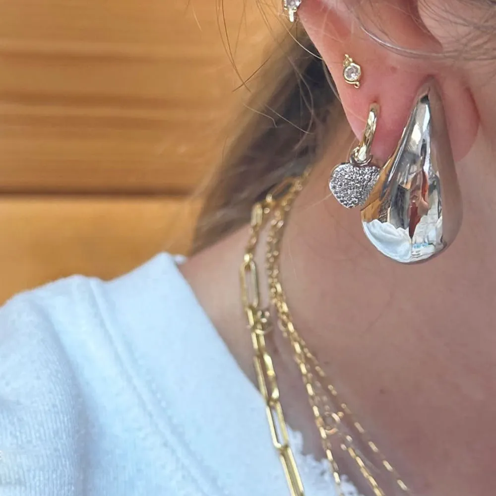 18K Copper Plating Drop Earrings