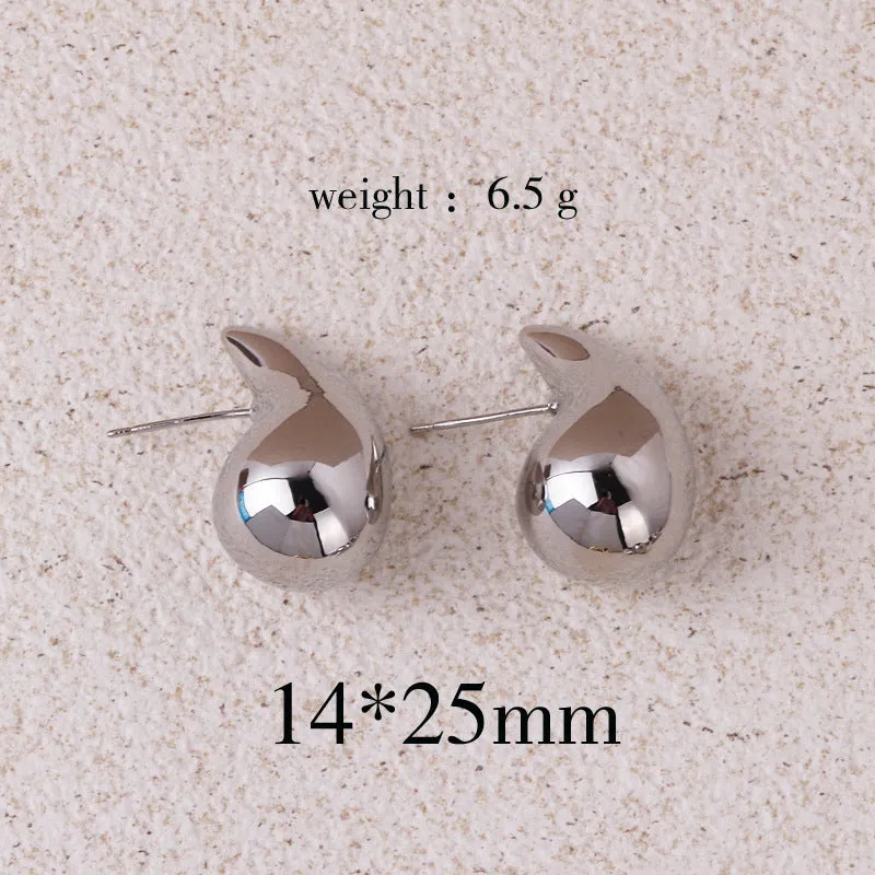 18K Copper Plating Drop Earrings
