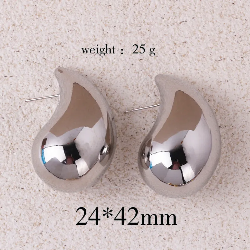 18K Copper Plating Drop Earrings