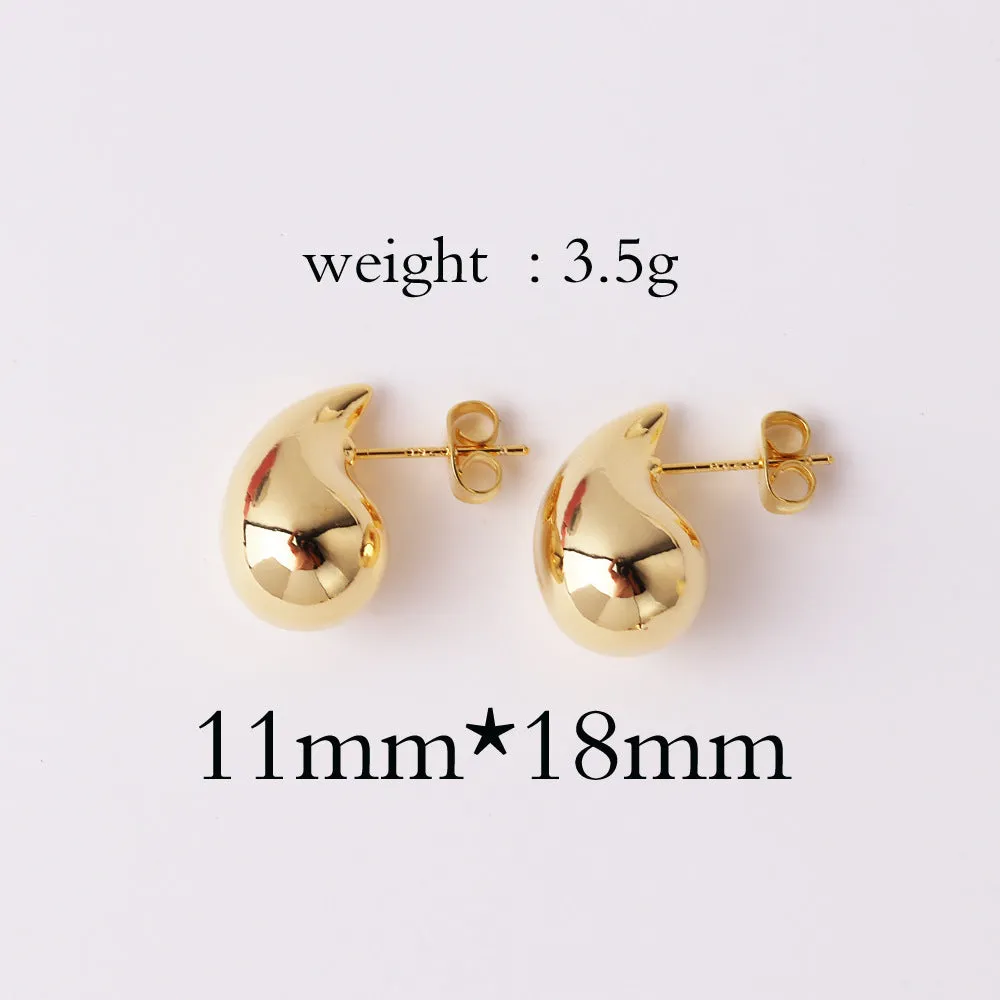 18K Copper Plating Drop Earrings