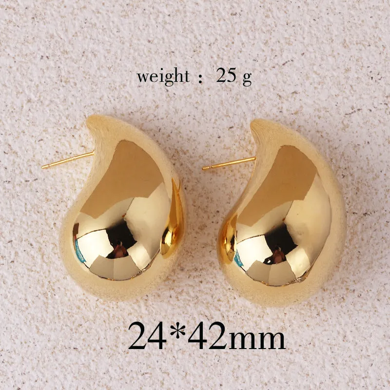 18K Copper Plating Drop Earrings