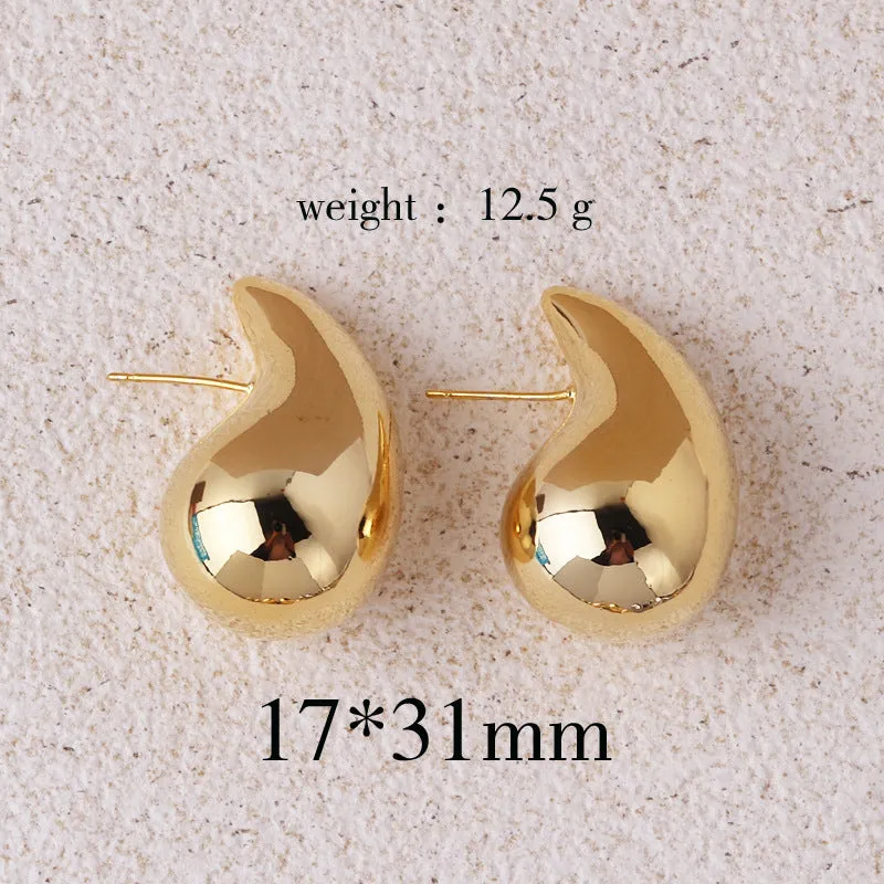18K Copper Plating Drop Earrings