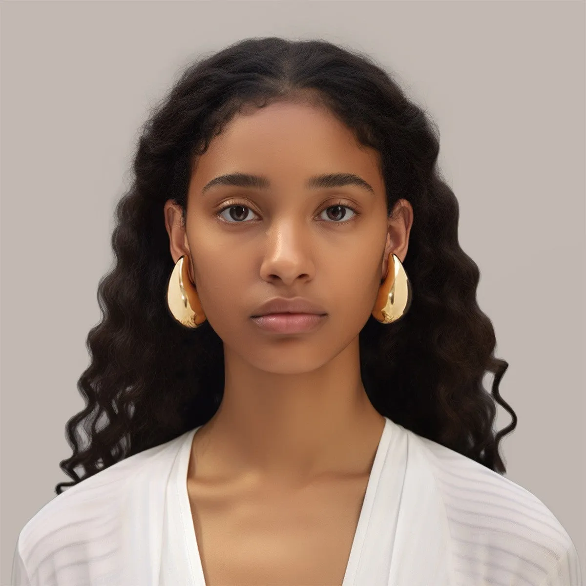 18K Copper Plating Drop Earrings