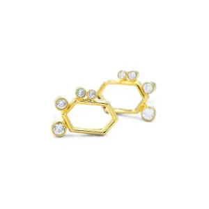 18k Friction Diamond Studs