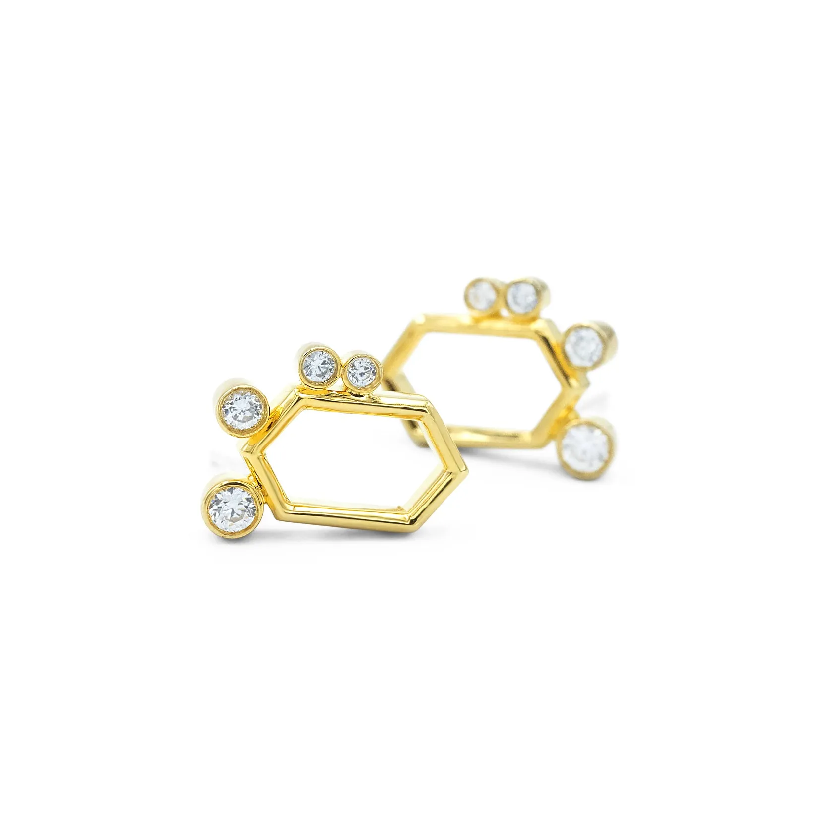 18k Friction Diamond Studs