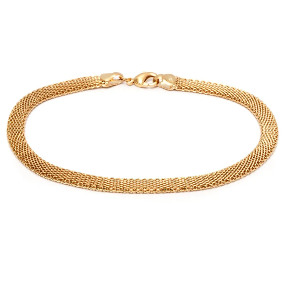 18k Gold Plated Statement Mesh Anklet