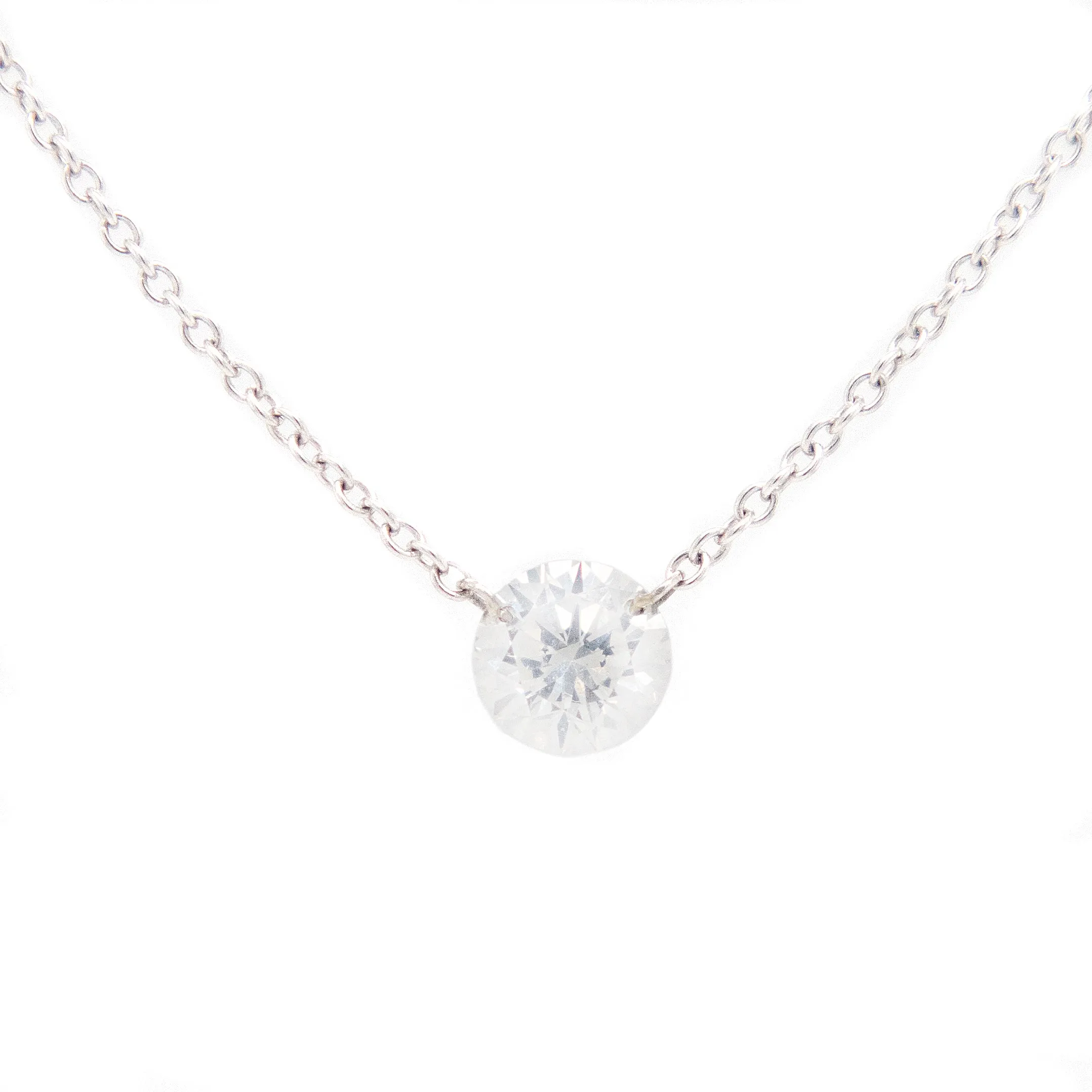 18k White Gold Diamond Pendant