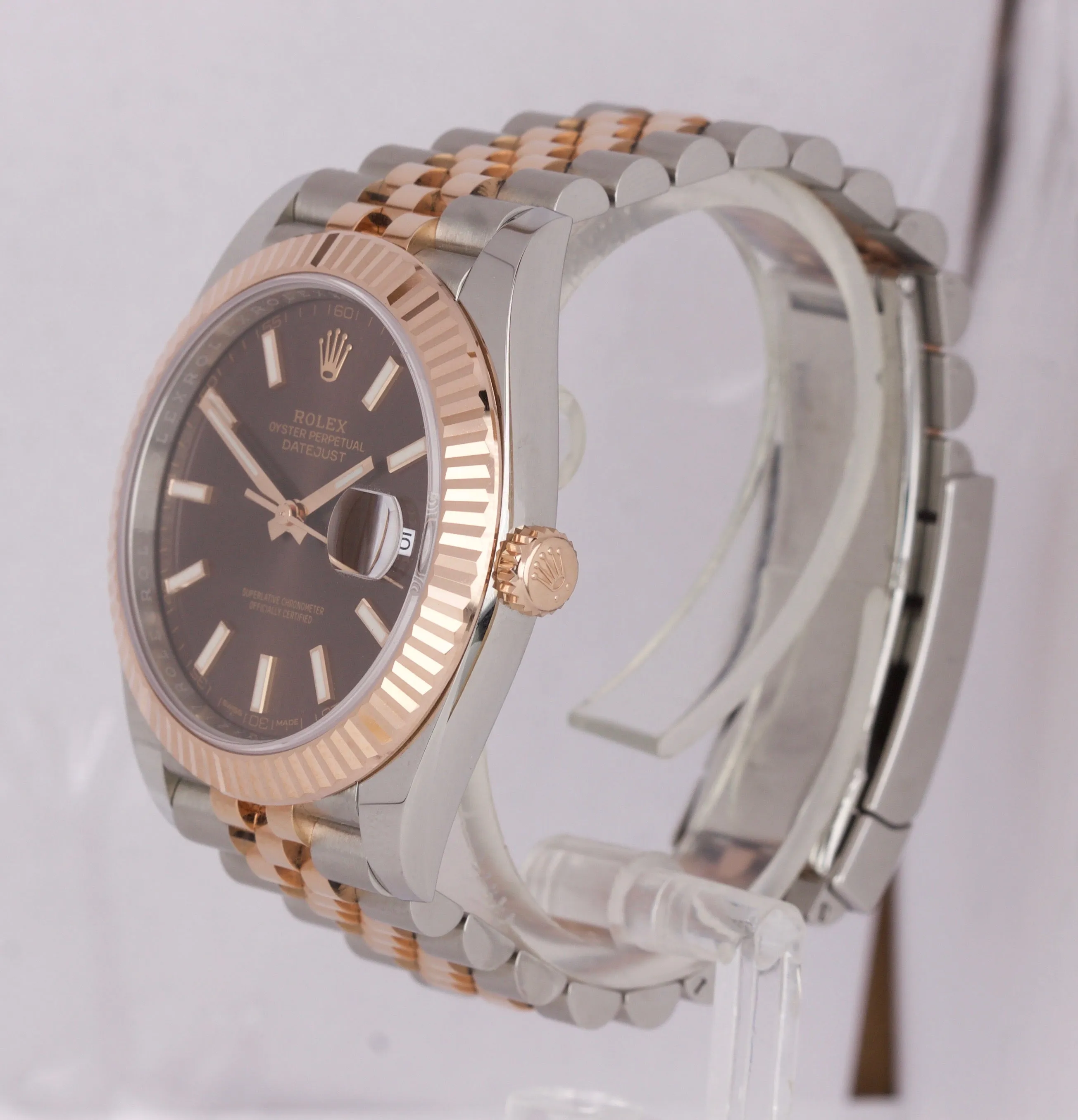 2018 Rolex DateJust 41 II 126331 Brown Everose Gold 18K Two-Tone Jubilee Watch