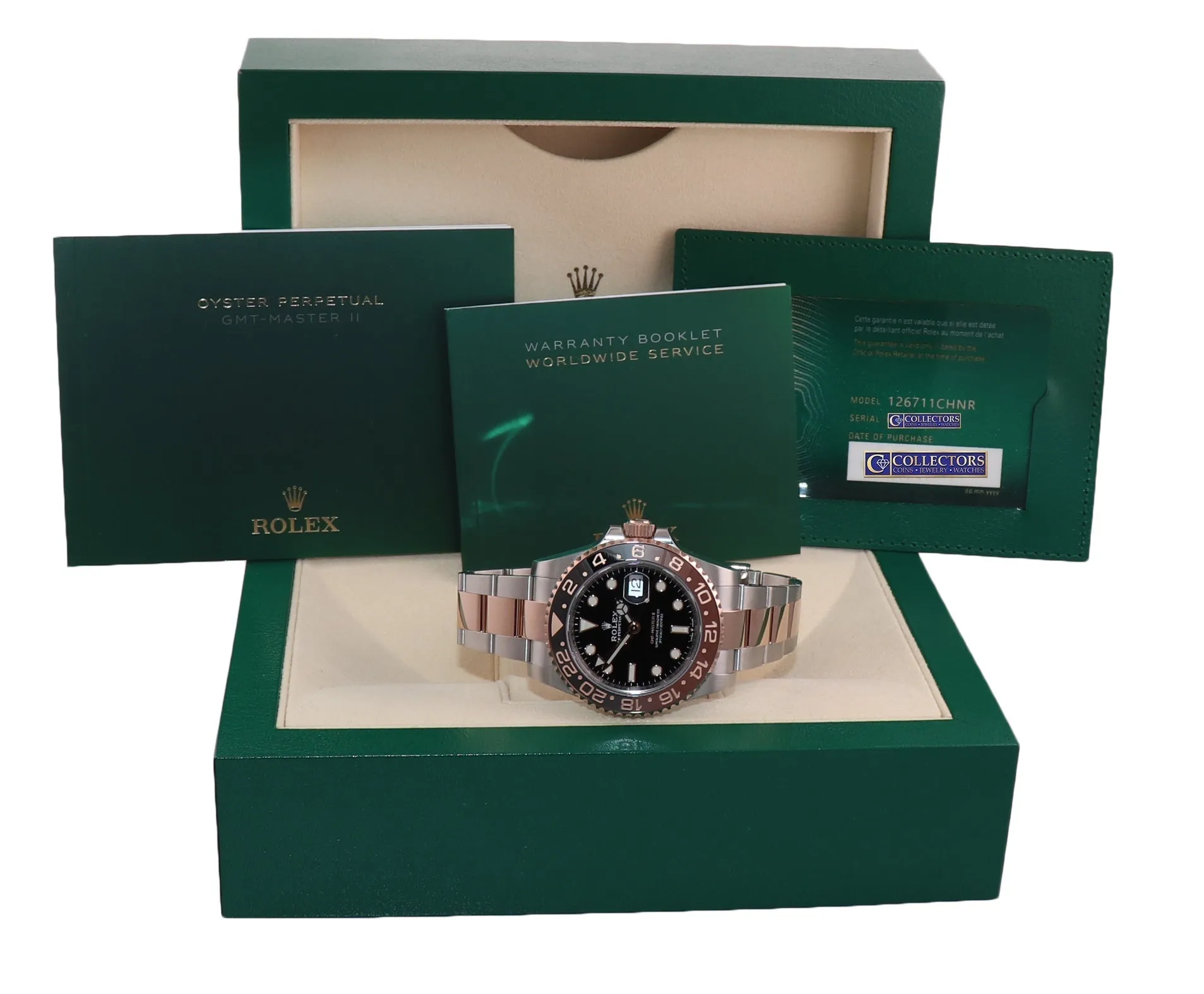 2022 BRAND NEW PAPERS Rolex GMT Master Root Beer Rose Gold 126711 Watch Box
