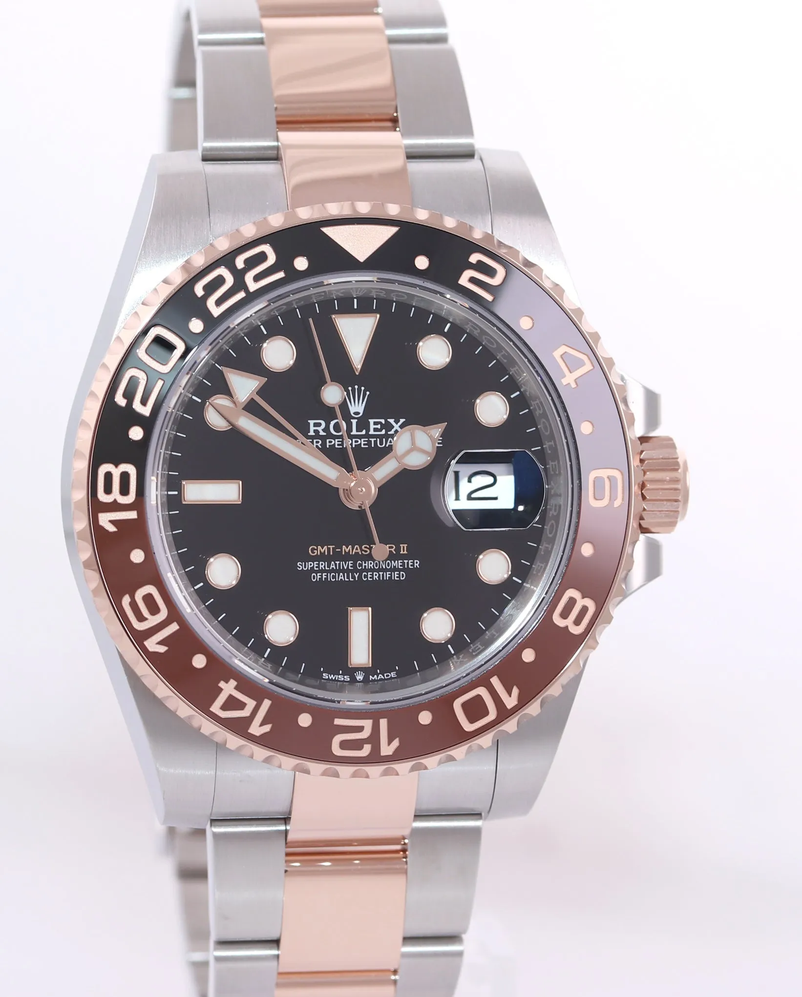 2022 BRAND NEW PAPERS Rolex GMT Master Root Beer Rose Gold 126711 Watch Box