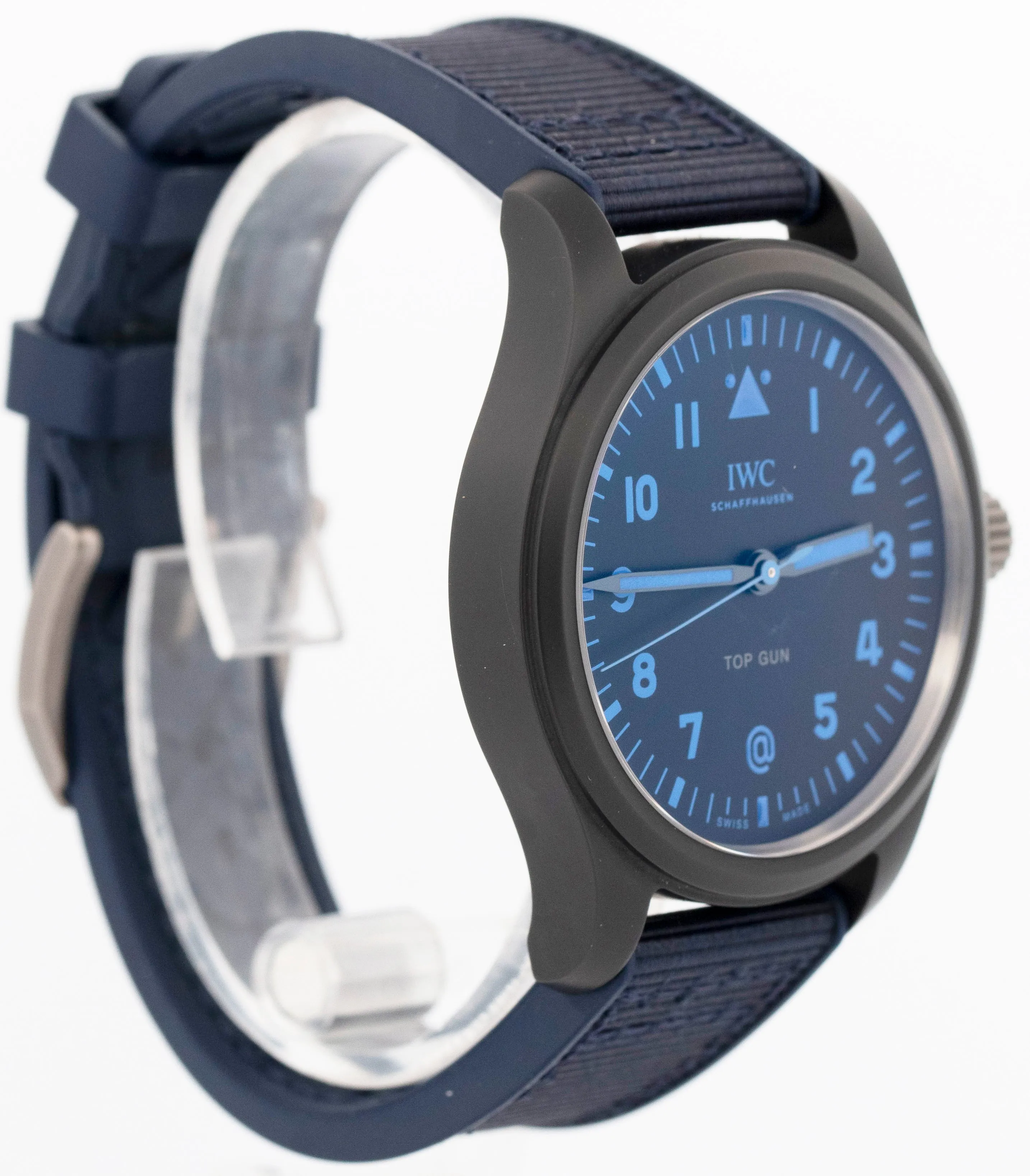 2023 PAPERS IWC Pilot TOP GUN Black Ceramic Blue Watches@ IW326904 41mm BOX