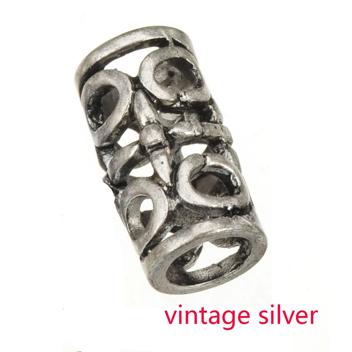 20pcs Tube Beads – Silver-Plated for Bracelet Making
