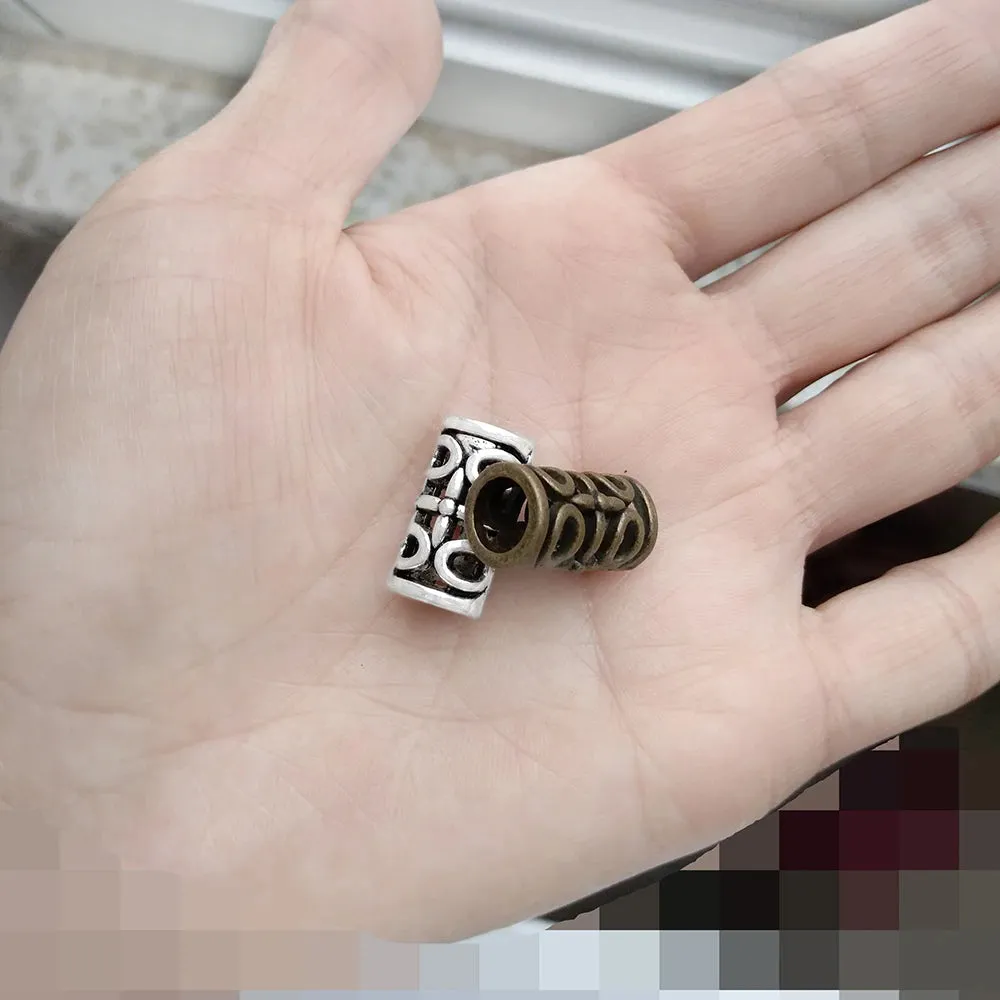 20pcs Tube Beads – Silver-Plated for Bracelet Making