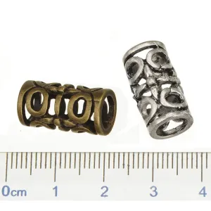 20pcs Tube Beads – Silver-Plated for Bracelet Making
