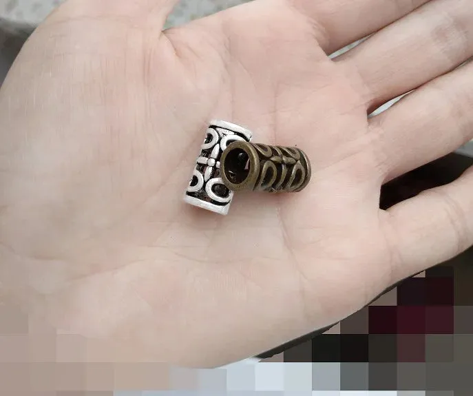 20pcs Tube Beads – Silver-Plated for Bracelet Making