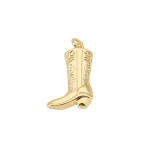 3D Cowboy Boot Charm For Charm Necklace