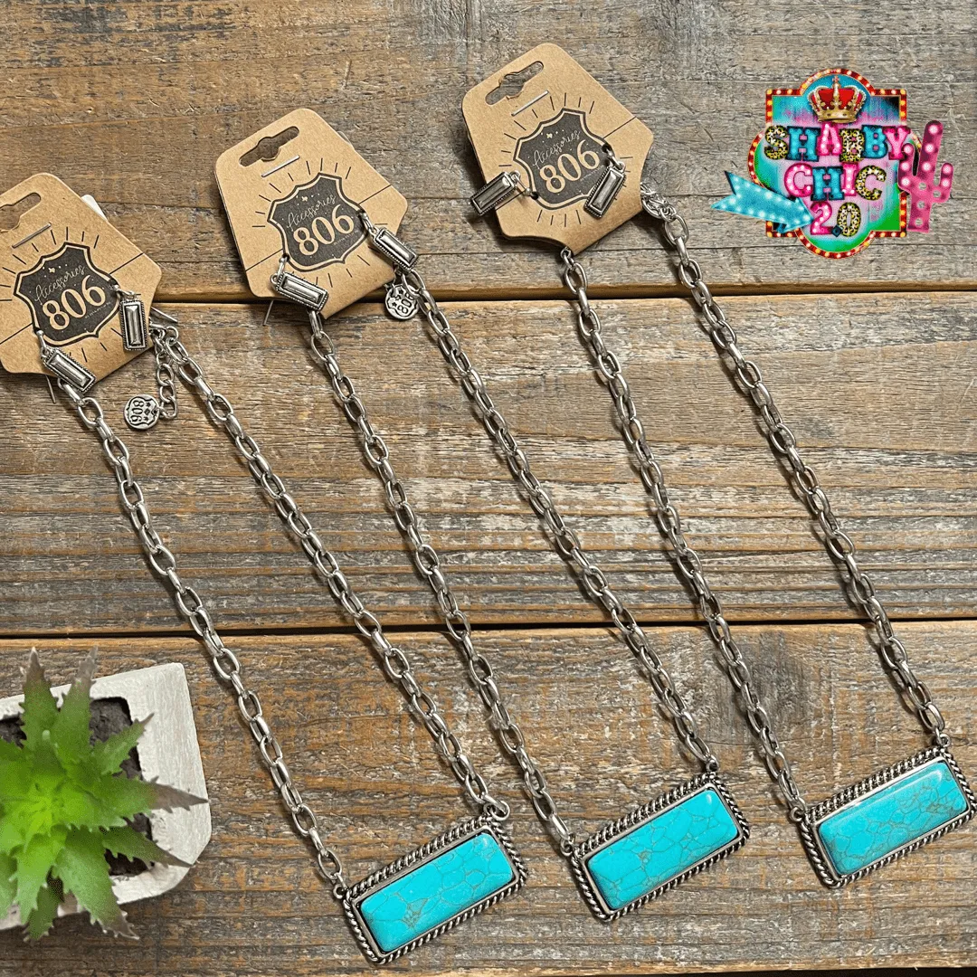 806 Turquoise Bar Necklace