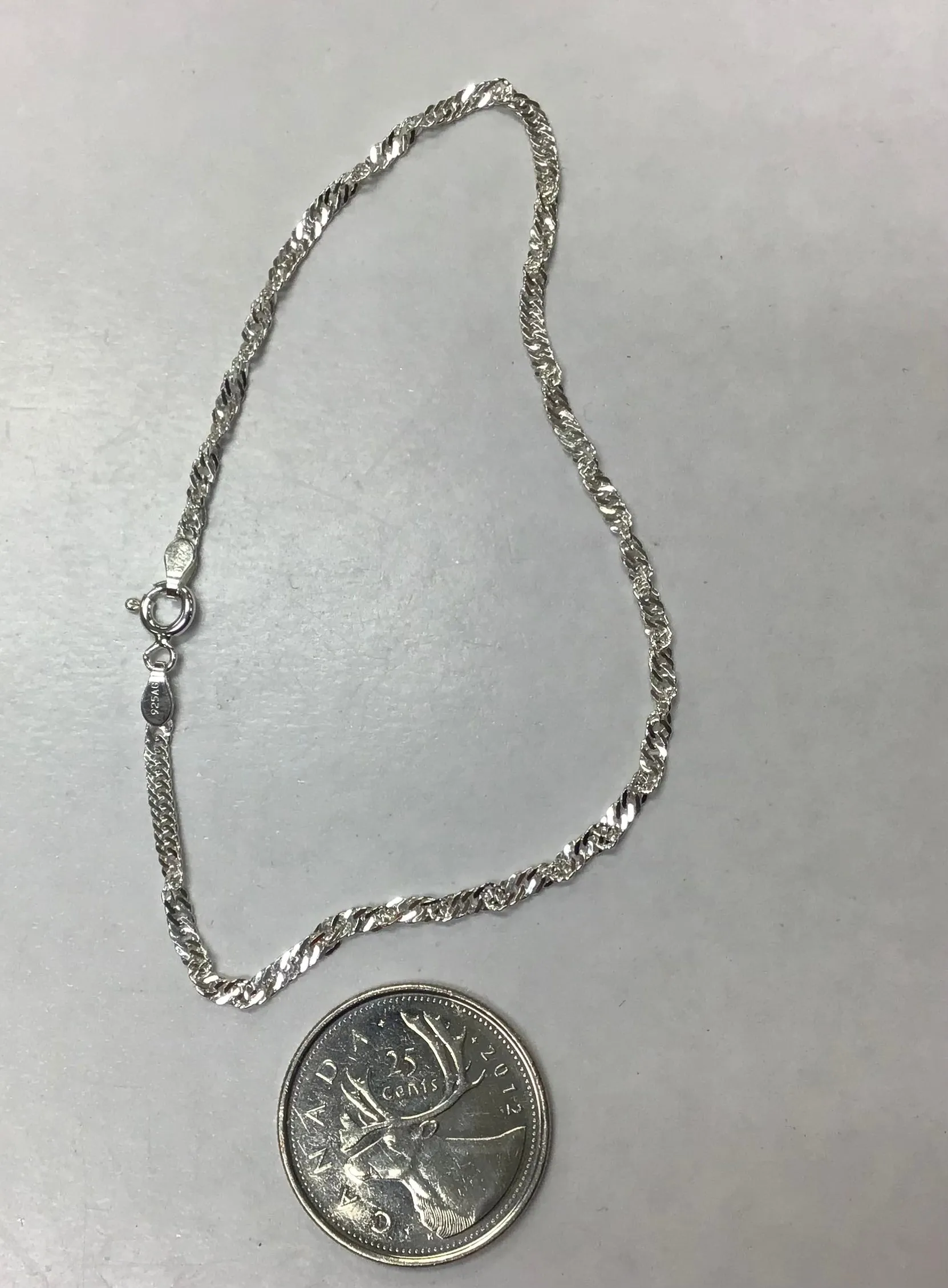 9” Silver Anklet