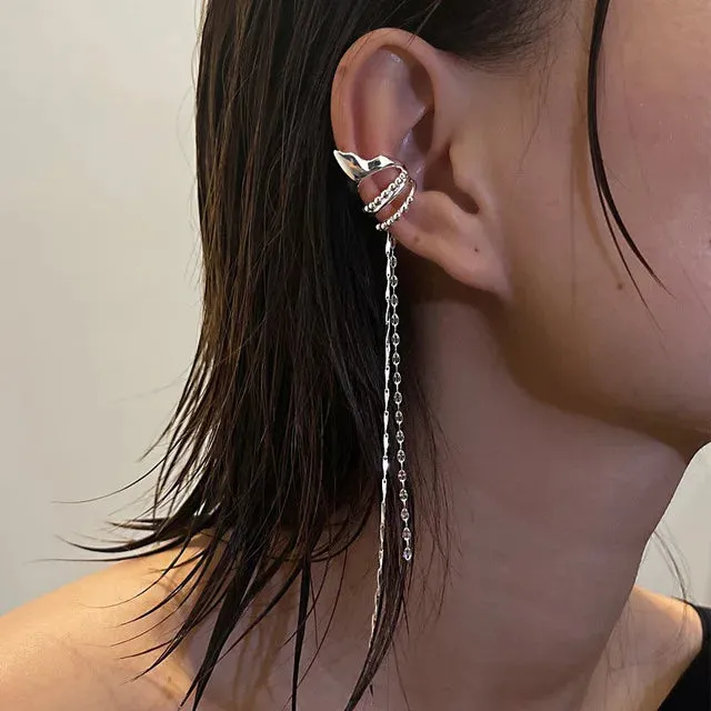 925 Stamp Silver Zirconia Pearl Clip On Earrings for Women Geometric Ear Cuff Girl Jewelry