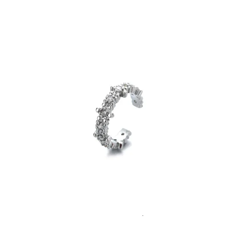 925 Stamp Silver Zirconia Pearl Clip On Earrings for Women Geometric Ear Cuff Girl Jewelry