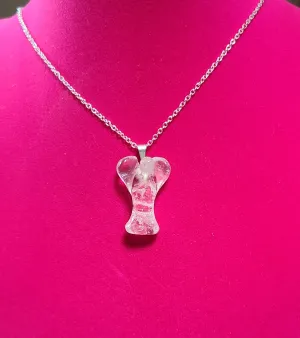 925 Sterling Silver Angel Quartz Pendant Necklaces