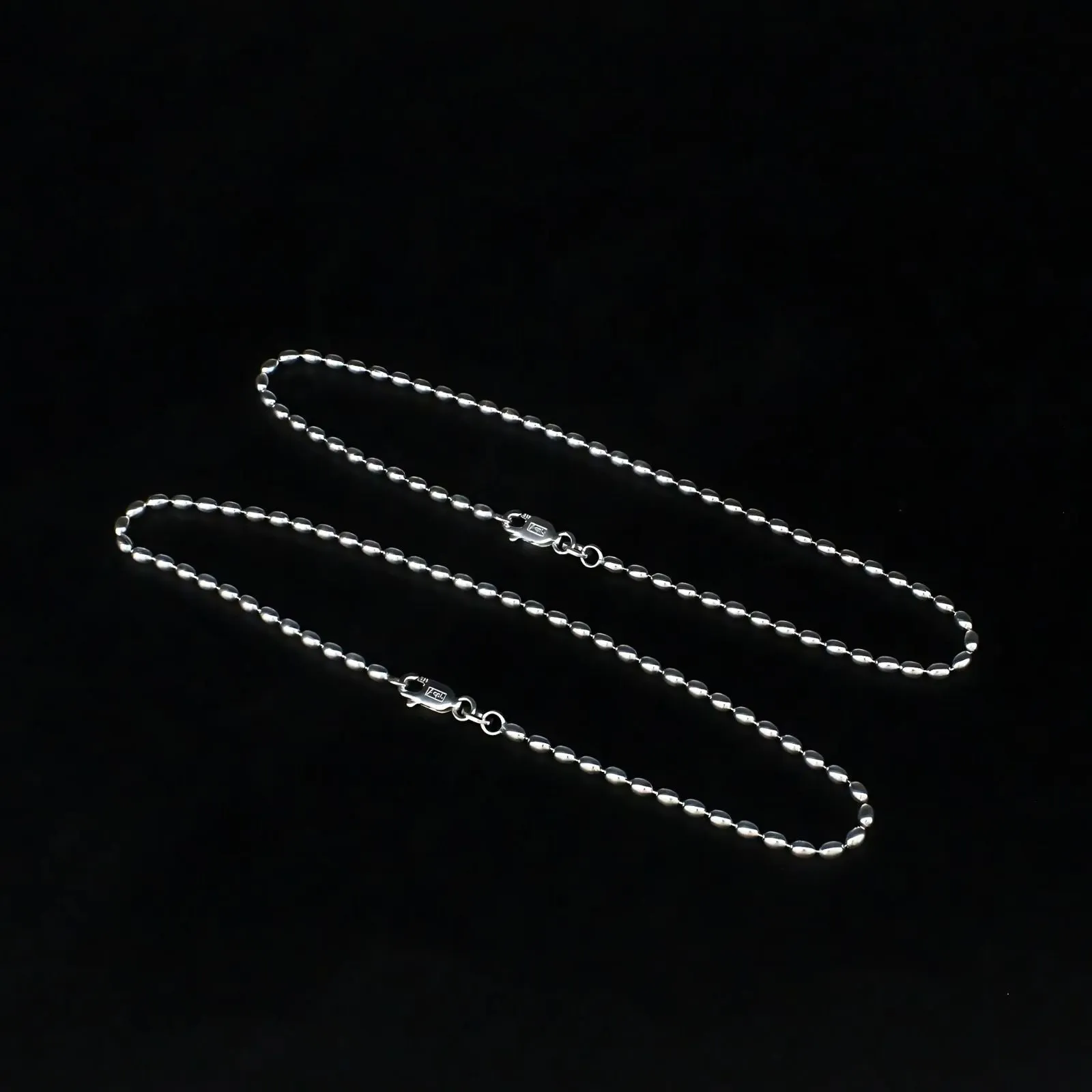 925 Sterling Silver Oval Ball Design girlish Anklets Ankle Bracelet 10.3"