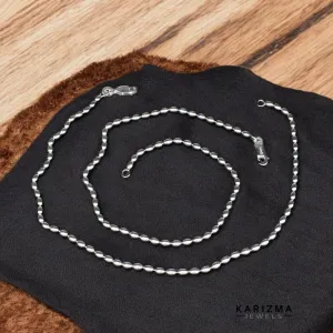 925 Sterling Silver Oval Ball Design girlish Anklets Ankle Bracelet 10.3"