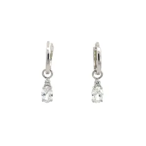 A CHRISTMAS JOURNEY BABY OVAL EARRINGS SILVER