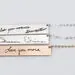 Actual Signature Handwriting Necklace,  8 mm 2" bar