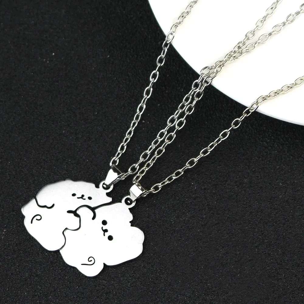 Adorable Ghost Couple Pendant Necklaces