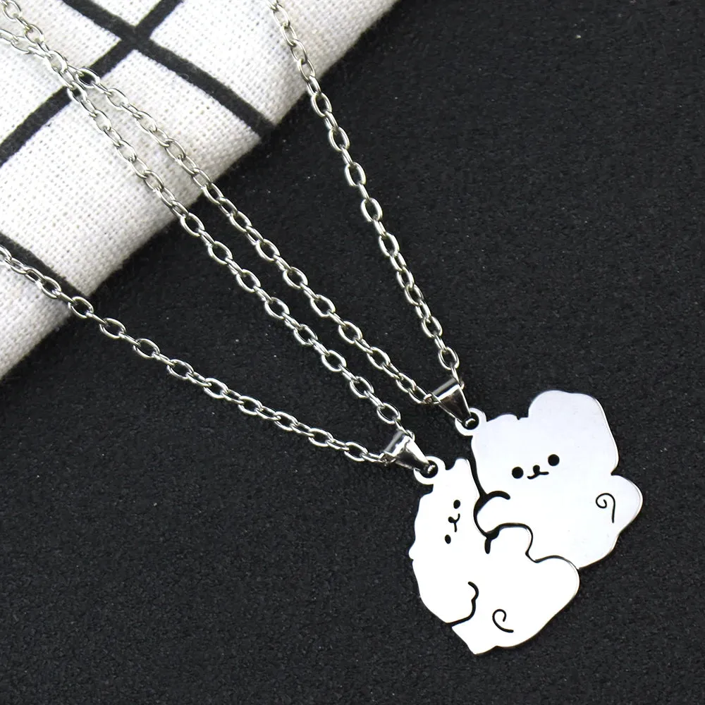 Adorable Ghost Couple Pendant Necklaces