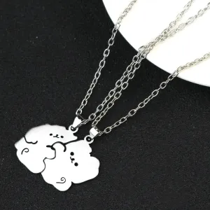 Adorable Ghost Couple Pendant Necklaces