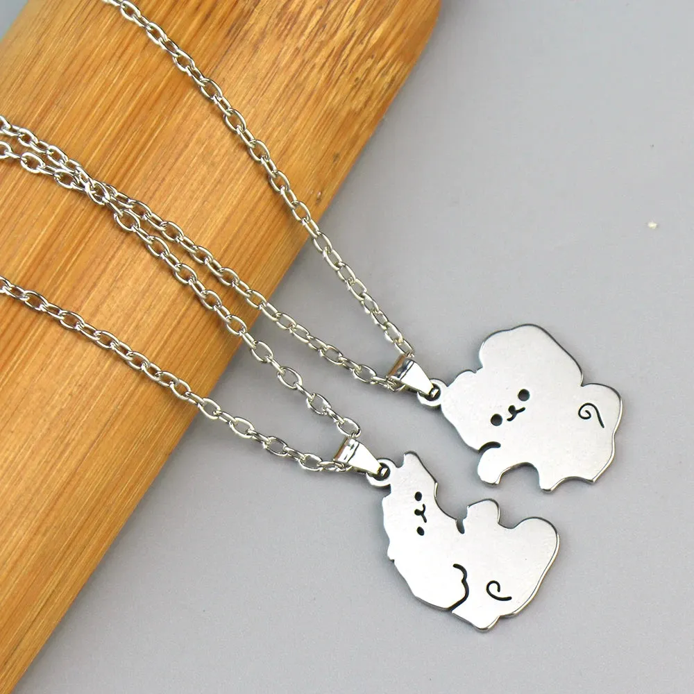 Adorable Ghost Couple Pendant Necklaces
